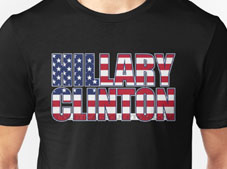 Hillary Clinton American Flag T-shirts